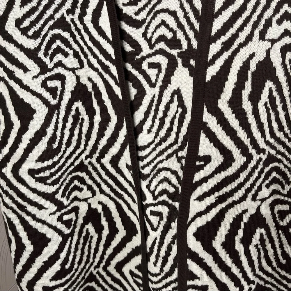 Chico's‎ Brown and Creme Zebra Pattern Cardigan